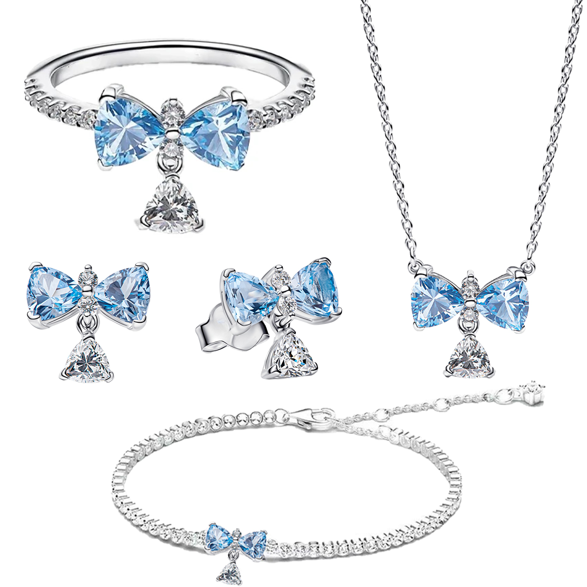 Tie Clip Silver - Conjunto de Joias Femininas para Festa